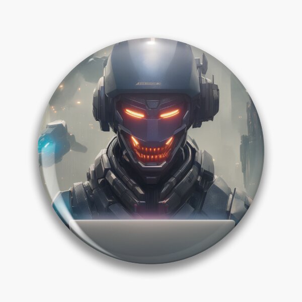 Item preview, Futuristic robotic hacker designed and sold by Maths-4-Nerds.