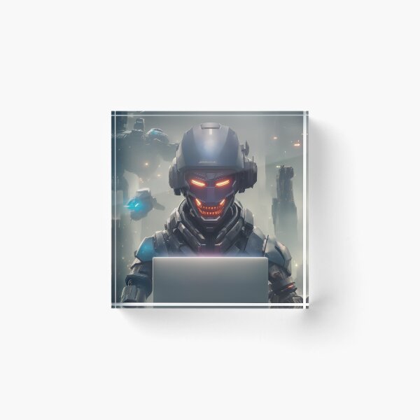 Item preview, Futuristic robotic hacker designed and sold by Maths-4-Nerds.