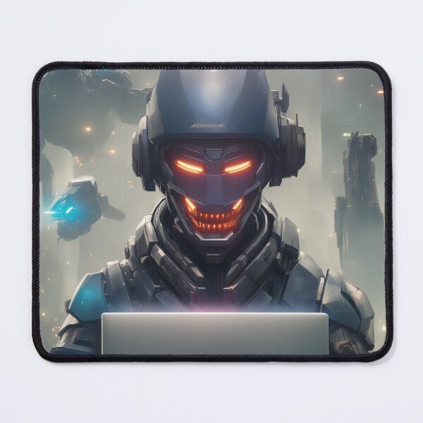 Item preview, Futuristic robotic hacker designed and sold by Maths-4-Nerds.
