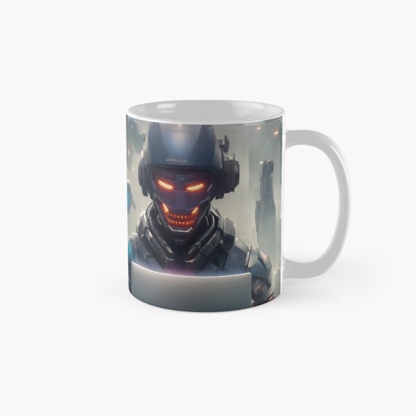 Item preview, Futuristic robotic hacker designed and sold by Maths-4-Nerds.