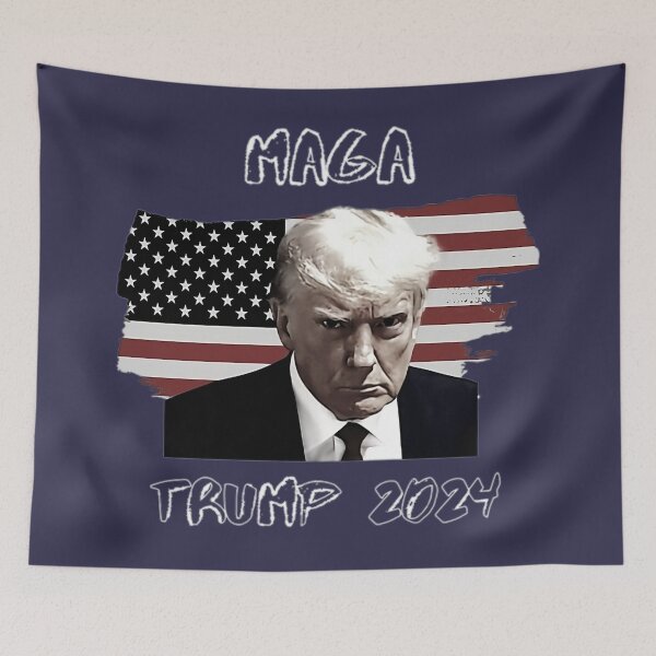 Item preview,  trump mugshot, trump 2024, maga,  designed and sold by Aesthetic-Verse.