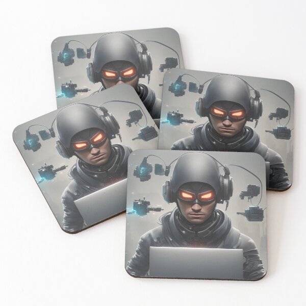 Item preview, Futuristic hacker designed and sold by Maths-4-Nerds.