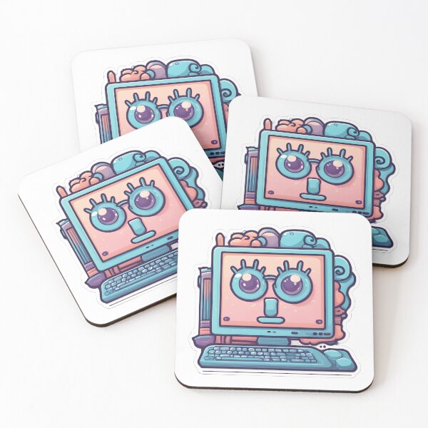 Item preview, Cartoon computer designed and sold by Maths-4-Nerds.
