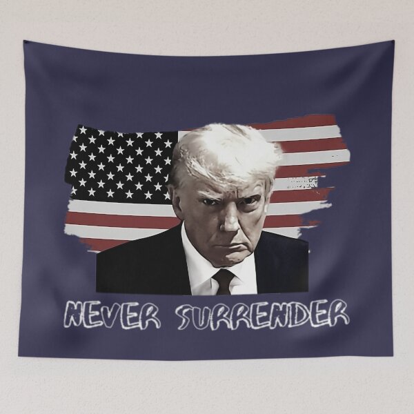 Item preview, trump mugshot, maga, trump legend, trump the legend, trump never surrender designed and sold by Aesthetic-Verse.