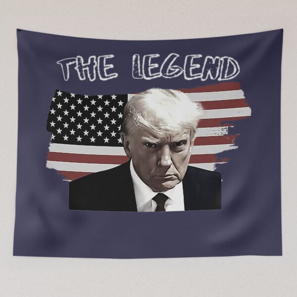 Item preview, trump mugshot, maga, trump legend, trump the legend, trump never surrender designed and sold by Aesthetic-Verse.
