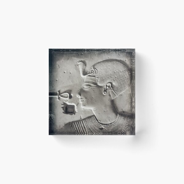 Item preview, Pharaoh and cross of life, ancient Egypt vintage photography designed and sold by art-of-egypt.
