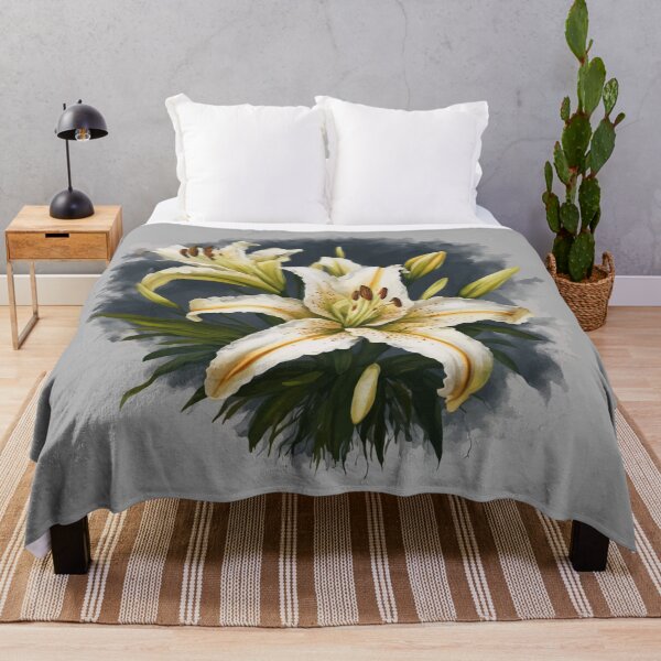 Item preview, Artistic White Lilies Vector Design designed and sold by taiche.