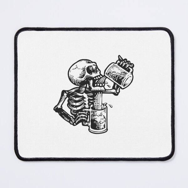 Item preview, Skeleton Sipping Stout - Unique Black Ink Art for Beer Lovers designed and sold by InkStation24.