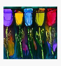 Abstract Alcohol Ink Tulips Photographic Print
