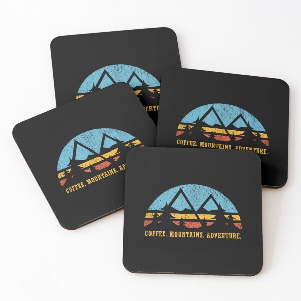 Item preview, Retro Sunset Hiking Coffee Mountains Adventure Gift  designed and sold by KarinDraper.