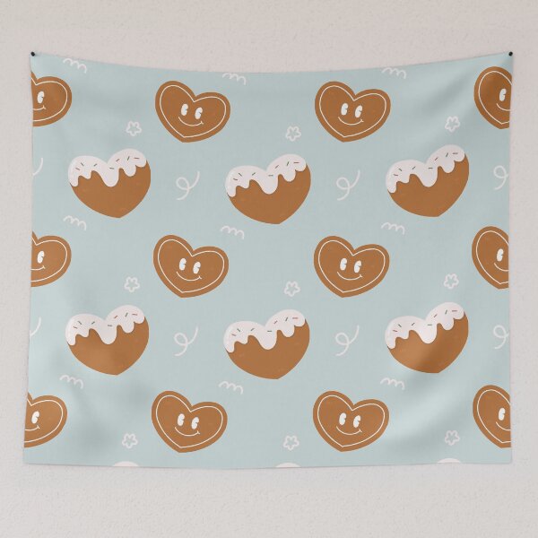 Item preview,  Kawaii Cute Christmas Cookie heart ginger bread pattern designed and sold by TNwandesignart.