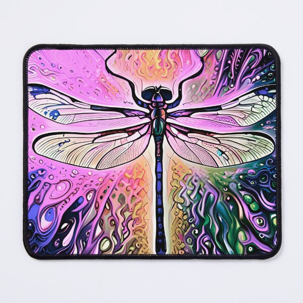 Item preview, Dragonfly Stained Glass Cartoon designed and sold by druidwolfart.