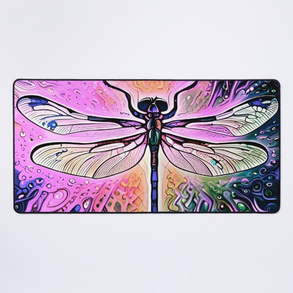 Item preview, Dragonfly Stained Glass Cartoon designed and sold by druidwolfart.