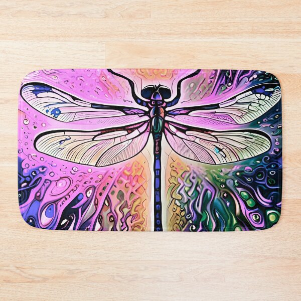 Item preview, Dragonfly Stained Glass Cartoon designed and sold by druidwolfart.