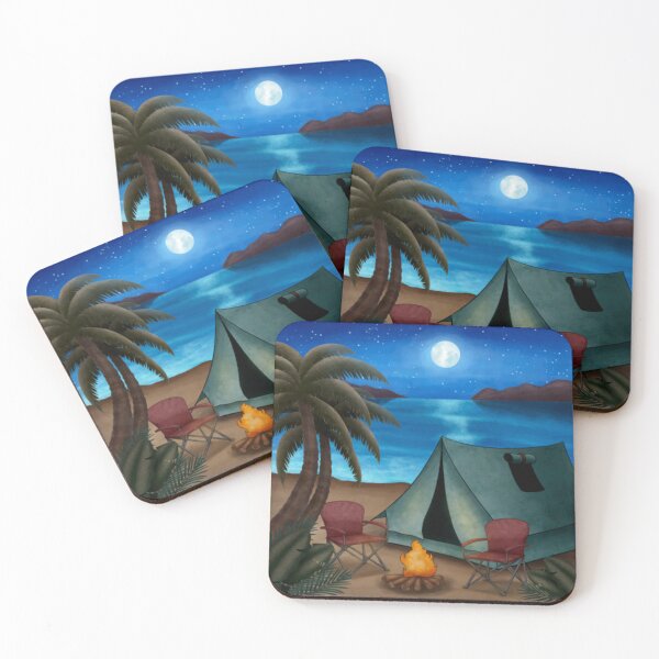 Item preview, Summer Night Watercolor Illustration  designed and sold by giaquintomoe.