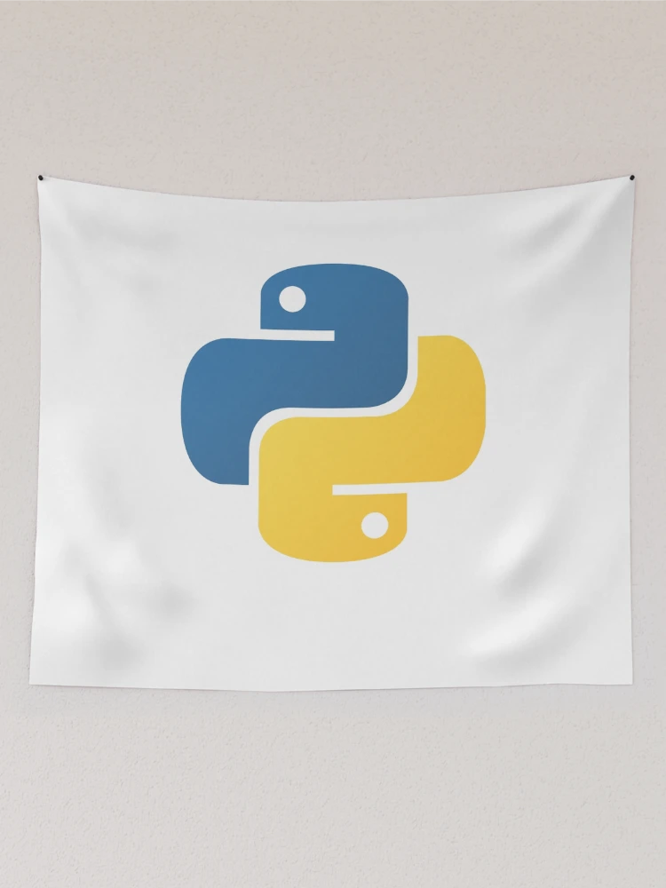 Thumbnail 2 of 3, Tapestry, Python Official Logo Scripting Programming Language designed and sold by Rainwater Merch.