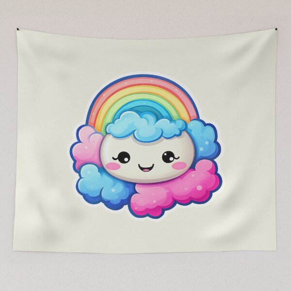 Item preview, Cute Boy on Cloud Rainbow designed and sold by MagicColorPrint.