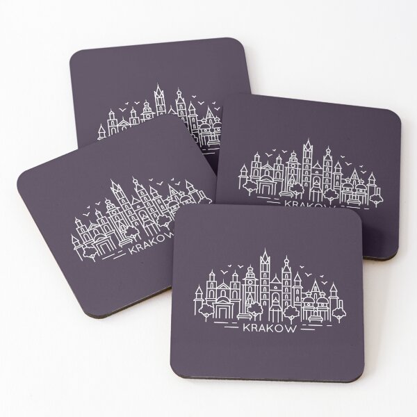 Item preview, Krakow line art (white version) designed and sold by ziryna.