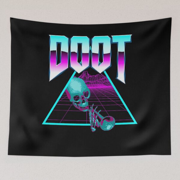 Item preview, DOOT Outrun VaporwaveSynthwave Streetwear  	 designed and sold by atsfttwyuk94.
