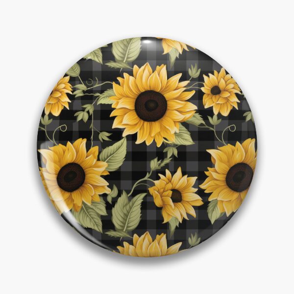 Item preview, Gingham Sunflowers Pattern designed and sold by GoDesign1.