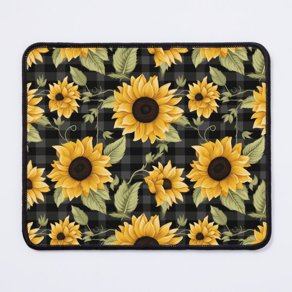 Item preview, Gingham Sunflowers Pattern designed and sold by GoDesign1.