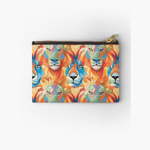 Aperçu de l'œuvre Modèle de lion #2 abstrait coloré créée et vendue par ARTficiallyAnon.