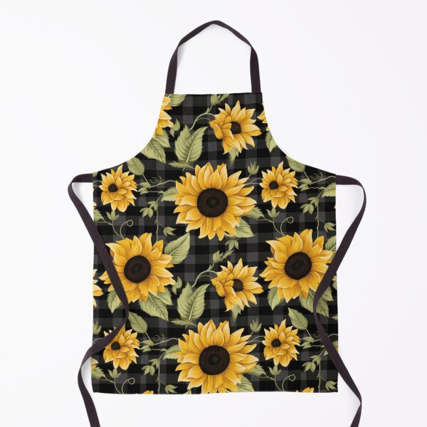 Item preview, Gingham Sunflowers Pattern designed and sold by GoDesign1.