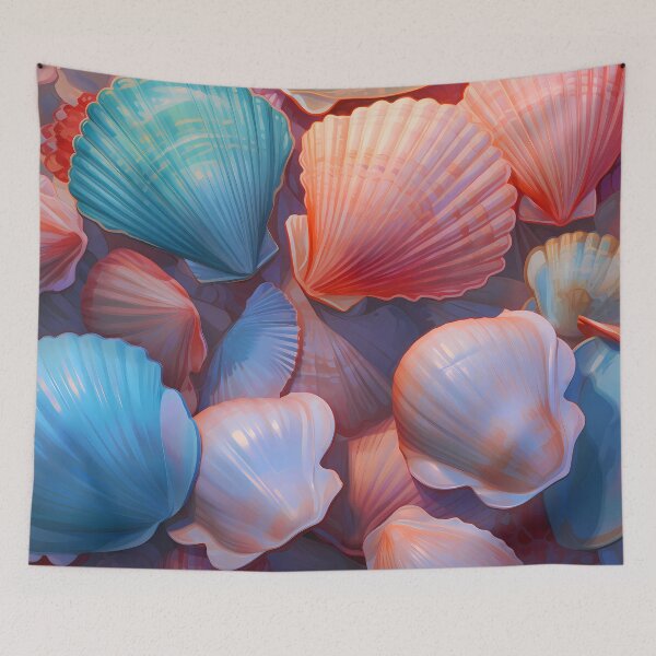 Item preview, Whispers of the Sea, Seashell Pattern in Pastel Colors designed and sold by Faellery.
