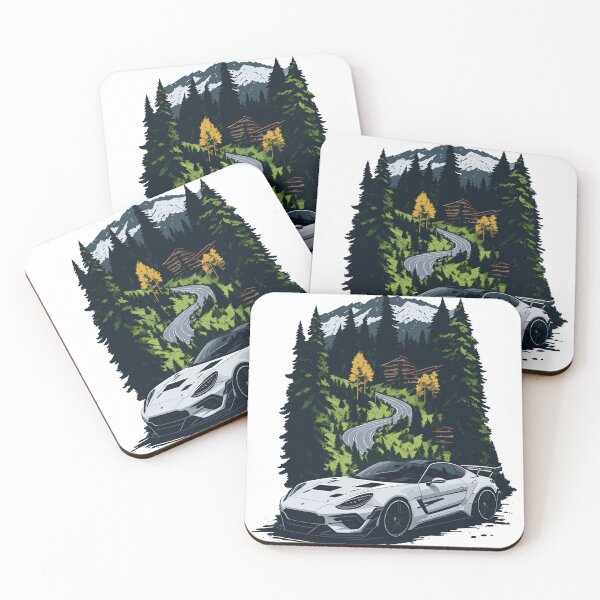 Item preview, German Sports Car on Black Forest High Road - Automotive Art designed and sold by CAR LIFESTYLE  MAG.