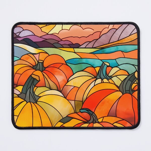 Item preview, Pumpkin field Stained-glass Autumn Rustic designed and sold by octoboobs.