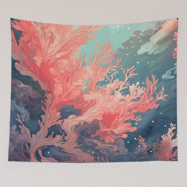 Item preview, Coral Reef Pattern in Pink, Sea Motif designed and sold by Faellery.