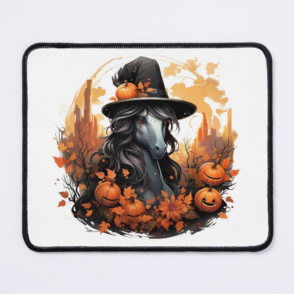 Item preview, HALLOWEEN CUTE WITCH HORSE AND PUMPKINS designed and sold by Hiszpanka.