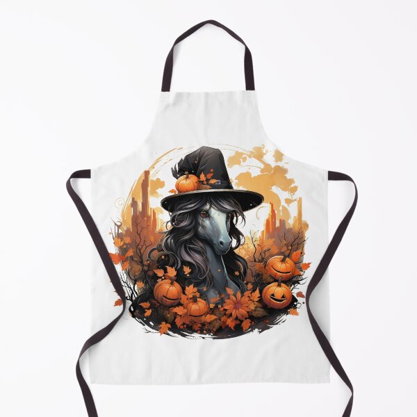 Item preview, HALLOWEEN CUTE WITCH HORSE AND PUMPKINS designed and sold by Hiszpanka.