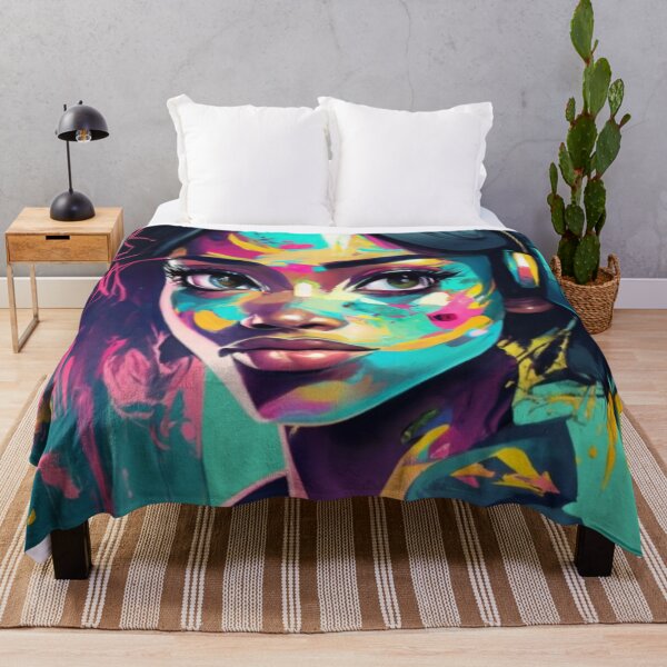 Item preview, Abstract Colorful Wall Art Of Pretty Girl designed and sold by Rell1970.