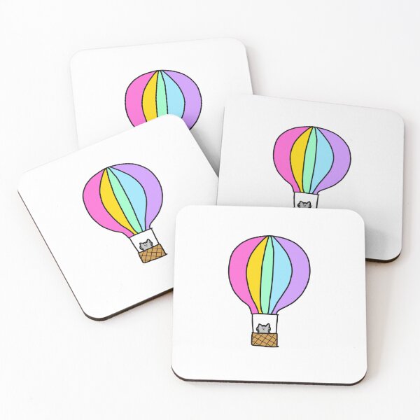 Item preview, hot-air Balloon with a Cat designed and sold by superbaechoo.