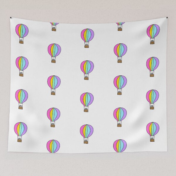 Item preview, hot-air Balloon with a Cat designed and sold by superbaechoo.