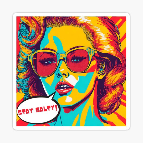 Item preview, Stay salty pop art designed and sold by VirtualPalette.