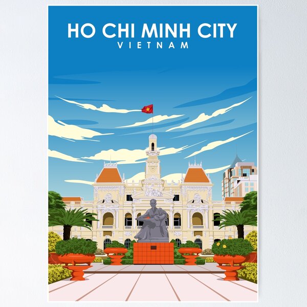 Artikel-Vorschau von Ho-Chi-Minh-Stadt-Vietnam-Reiseplakat, designt und verkauft von Stadify.
