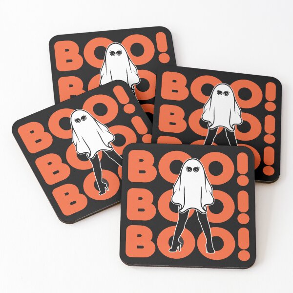 Item preview, Boo! Sheet Ghost in Heels Orange designed and sold by OutMyBox.