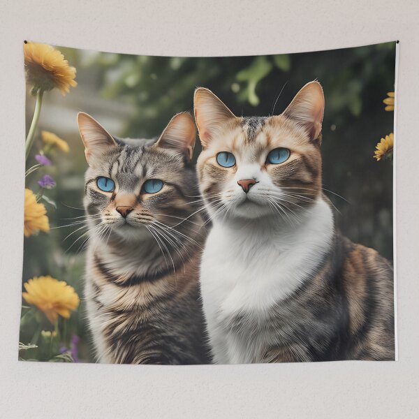 Item preview, Cats in the garden designed and sold by Efrén Martínez Mendoza.