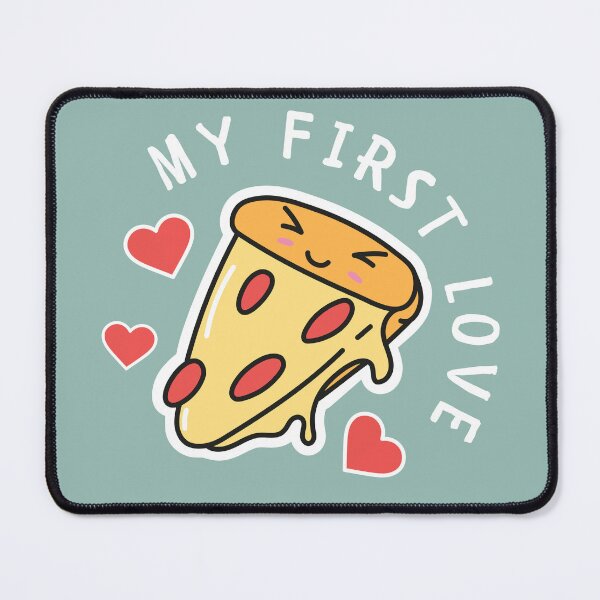 Item preview, Pizza kawaii valentine my first love hearts and pepperoni cheese designed and sold by Lady-Frost.
