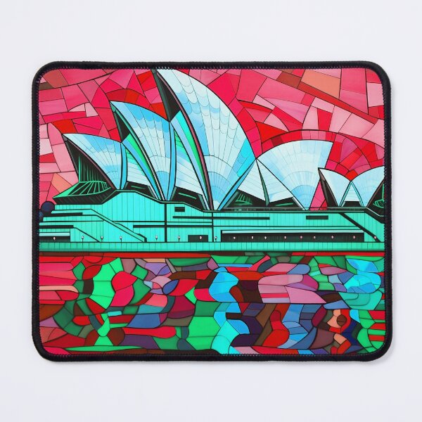Item preview, The Sydney Opera House, Australia, Red, AI Generated Art - A Distinctive Masterpiece of 20th Century Architecture designed and sold by studioSharonKay.