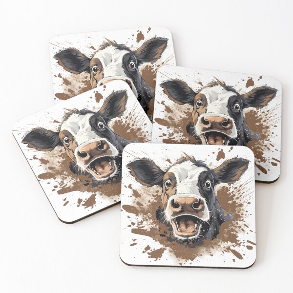 Item preview, Action Cow Bursting Through! designed and sold by arabicdesigns.