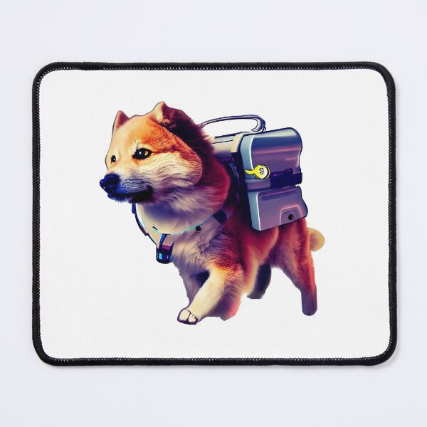 Item preview, Shiba space dog solider - dog - stickers designed and sold by CRAFTARTTR.