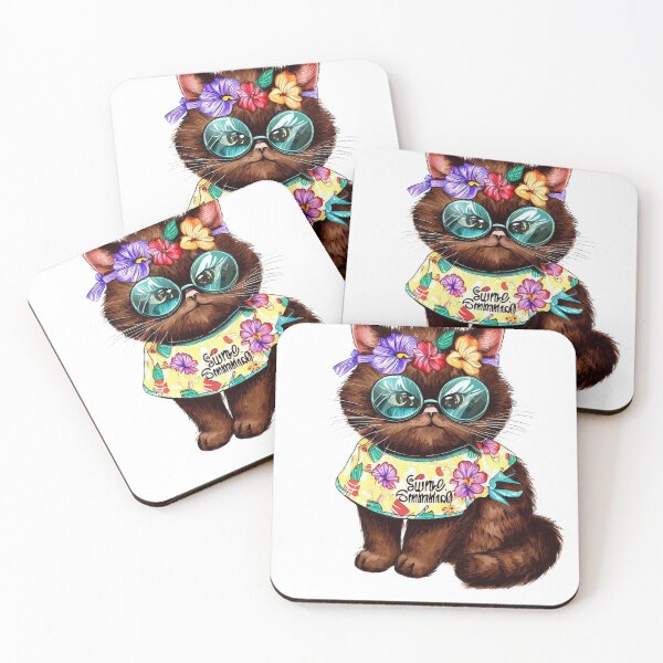 Item preview, Brown cat wearing glasses designed and sold by aliyehc.