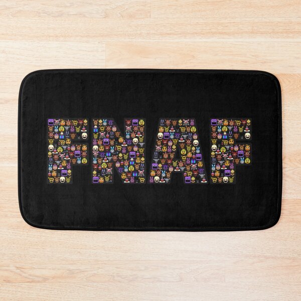 Item preview, Five Nights at Freddy's - Pixel art - FNAF Typography black BG designed and sold by GEEKsomniac.