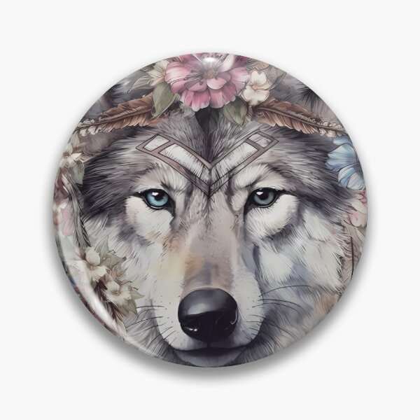 Item preview, Boho Watercolor Gray Wolf designed and sold by VeronicArt85.