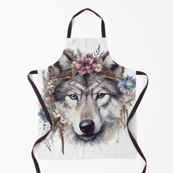 Item preview, Boho Watercolor Gray Wolf designed and sold by VeronicArt85.