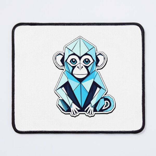 Item preview, Blue origami monkey designed and sold by Maths-4-Nerds.