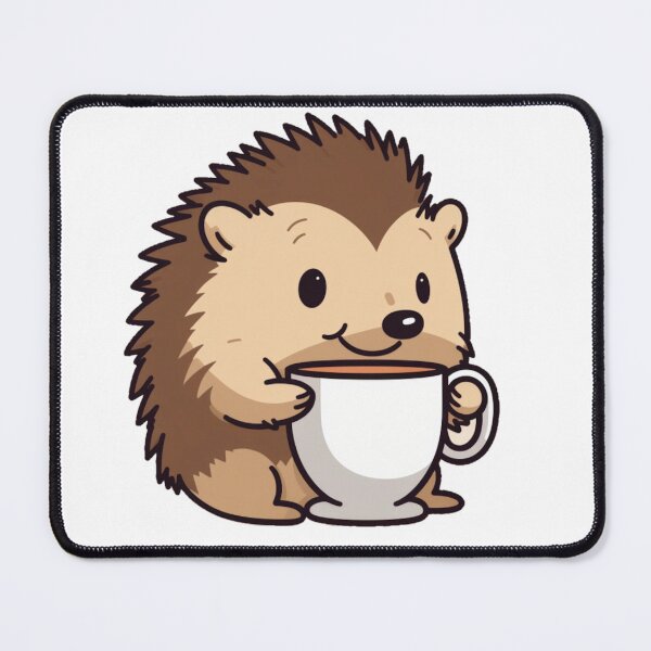 Item preview, Hedgehog drinking coffee designed and sold by PawelNature.